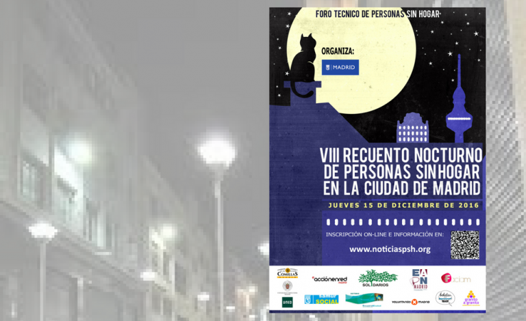 Participa en el VIII Recuento de personas sin hogar en la ciudad de Madrid